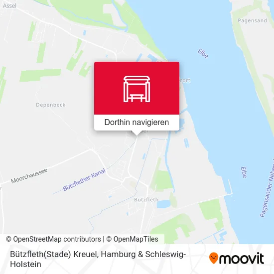 Bützfleth(Stade) Kreuel Karte