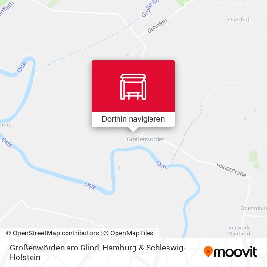 Großenwörden am Glind Karte