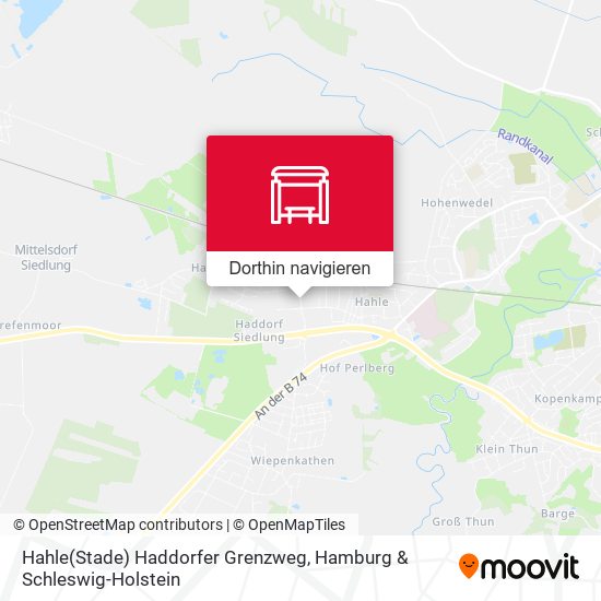 Hahle(Stade) Haddorfer Grenzweg Karte