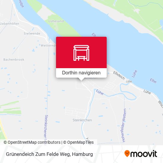 Grünendeich Zum Felde Weg Karte