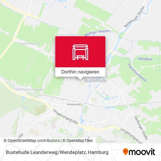 Buxtehude Leanderweg / Wendeplatz Karte