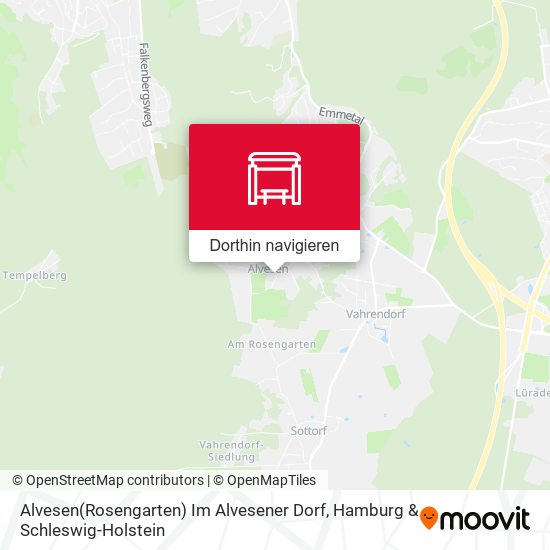 Alvesen(Rosengarten) Im Alvesener Dorf Karte