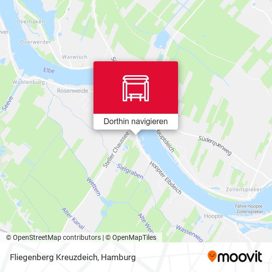 Fliegenberg Kreuzdeich Karte