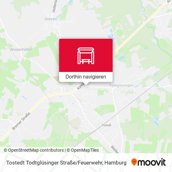 Tostedt Todtglüsinger Straße / Feuerwehr Karte