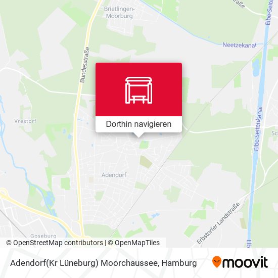 Adendorf(Kr Lüneburg) Moorchaussee Karte