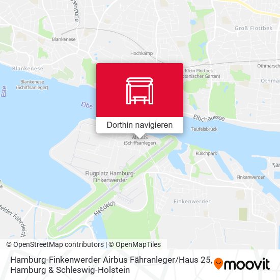 Hamburg-Finkenwerder Airbus Fähranleger / Haus 25 Karte