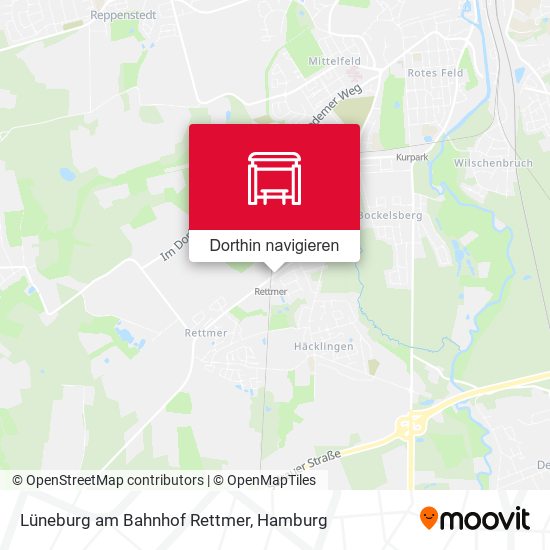 Lüneburg am Bahnhof Rettmer Karte