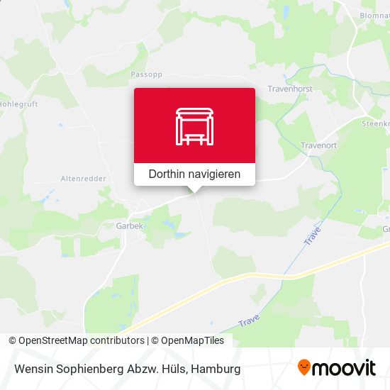 Wensin Sophienberg Abzw. Hüls Karte
