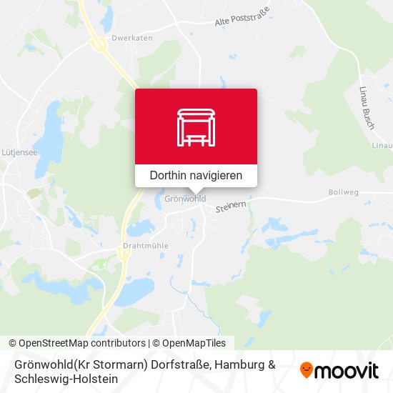 Grönwohld(Kr Stormarn) Dorfstraße Karte