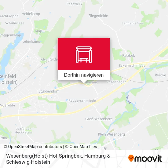 Wesenberg(Holst) Hof Springbek Karte