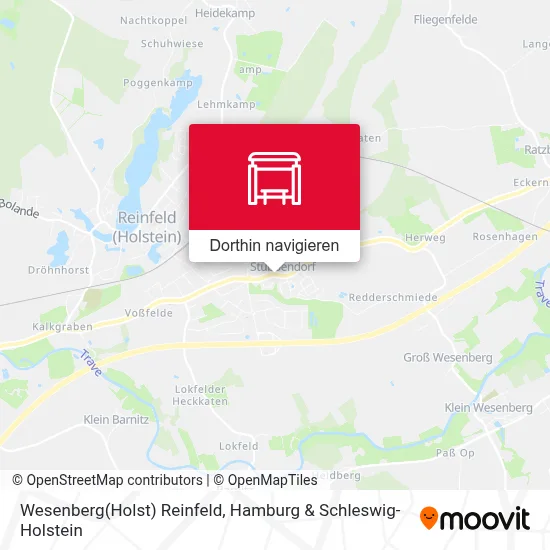 Wesenberg(Holst) Reinfeld Karte