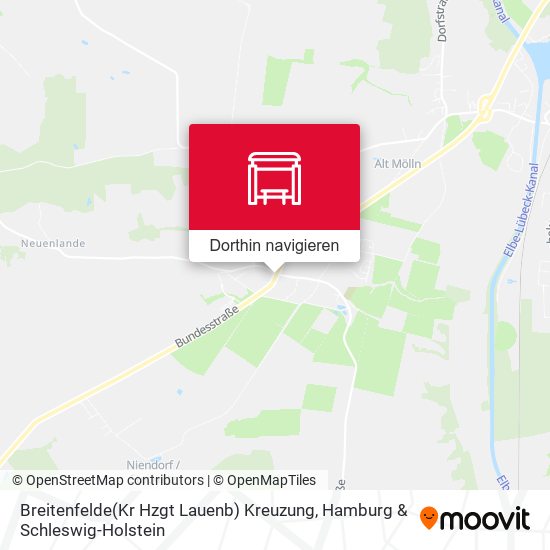 Breitenfelde(Kr Hzgt Lauenb) Kreuzung Karte