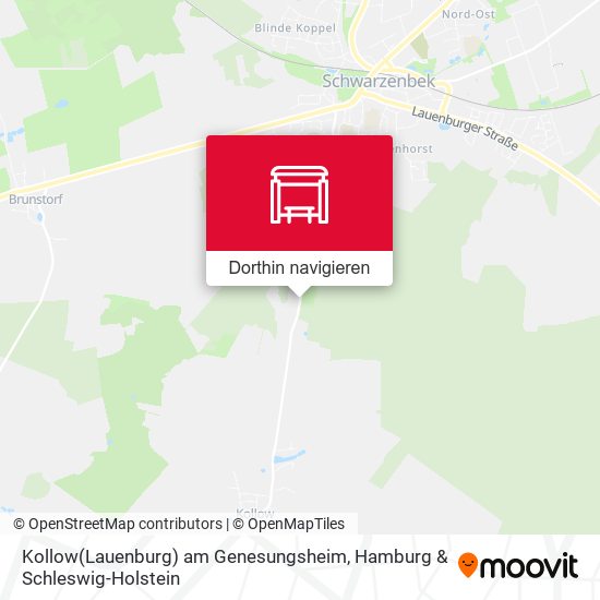 Kollow(Lauenburg) am Genesungsheim Karte