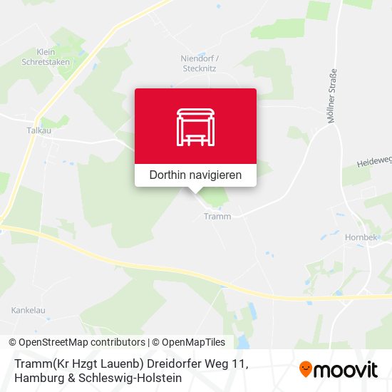 Tramm(Kr Hzgt Lauenb) Dreidorfer Weg 11 Karte