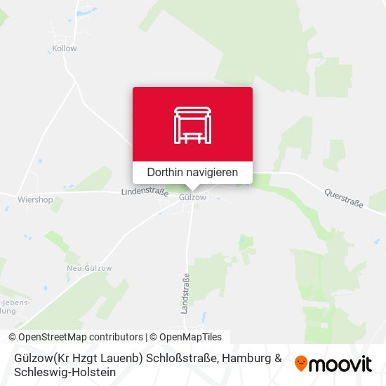 Gülzow(Kr Hzgt Lauenb) Schloßstraße Karte