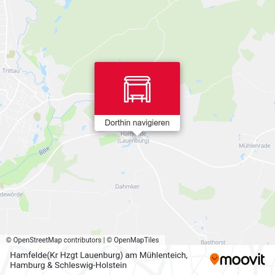Hamfelde(Kr Hzgt Lauenburg) am Mühlenteich Karte