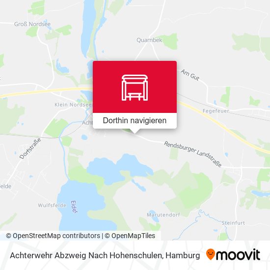 Achterwehr Abzweig Nach Hohenschulen Karte