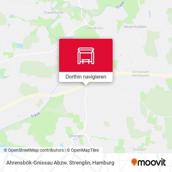 Ahrensbök-Gnissau Abzw. Strenglin Karte