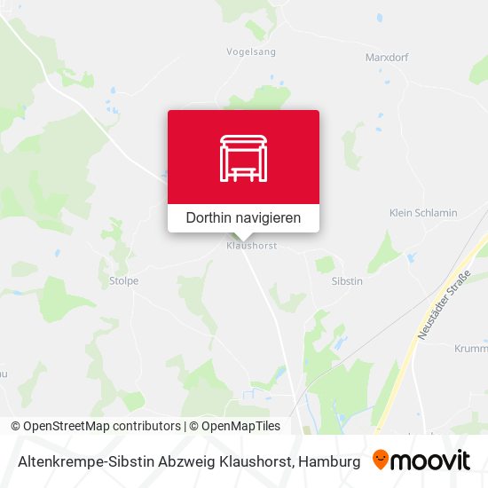 Altenkrempe-Sibstin Abzweig Klaushorst Karte