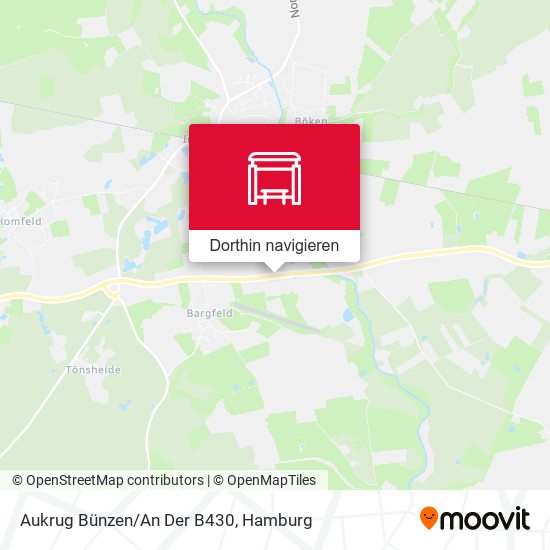 Aukrug Bünzen/An Der B430 Karte