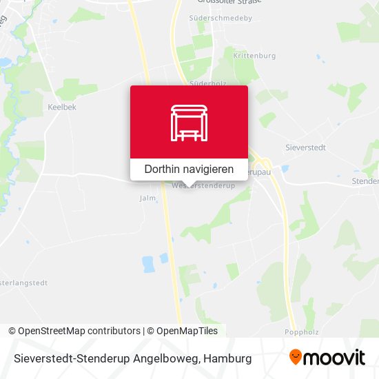 Sieverstedt-Stenderup Angelboweg Karte