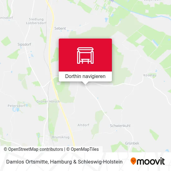 Damlos Ortsmitte Karte