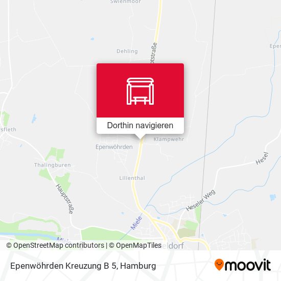 Epenwöhrden Kreuzung B 5 Karte