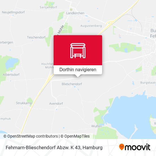 Fehmarn-Blieschendorf Abzw. K 43 Karte
