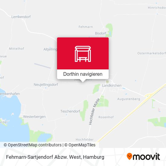 Fehmarn-Sartjendorf Abzw. West Karte