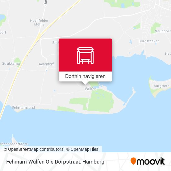 Fehmarn-Wulfen Ole Dörpstraat Karte