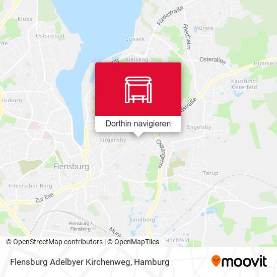 Flensburg Adelbyer Kirchenweg Karte