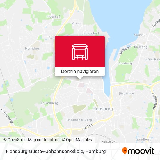 Flensburg Gustav-Johannsen-Skole Karte