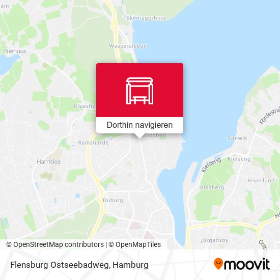 Flensburg Ostseebadweg Karte