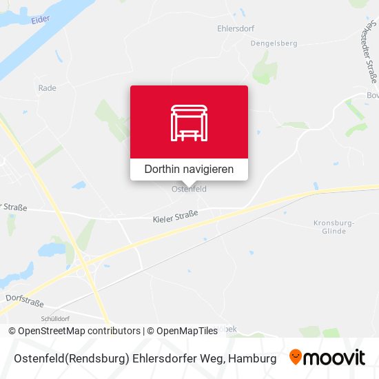 Ostenfeld(Rendsburg) Ehlersdorfer Weg Karte