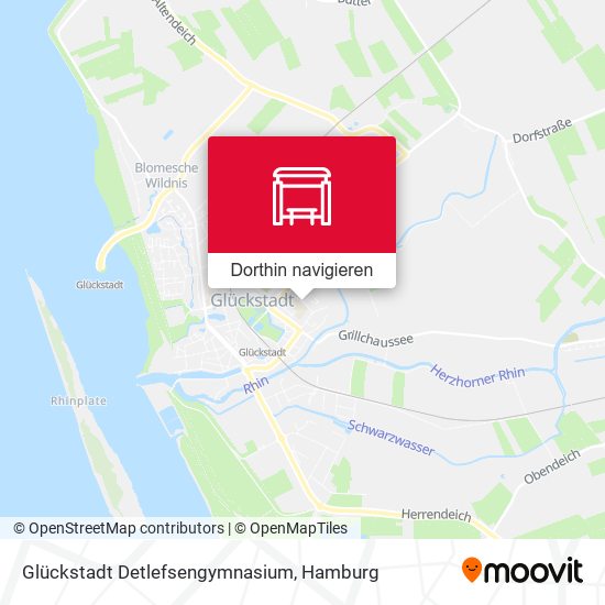 Glückstadt Detlefsengymnasium Karte