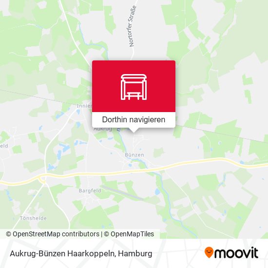Aukrug-Bünzen Haarkoppeln Karte