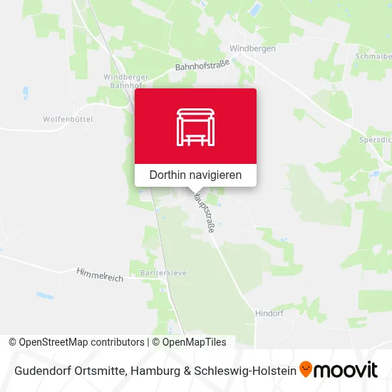 Gudendorf Ortsmitte Karte