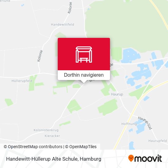 Handewitt-Hüllerup Alte Schule Karte
