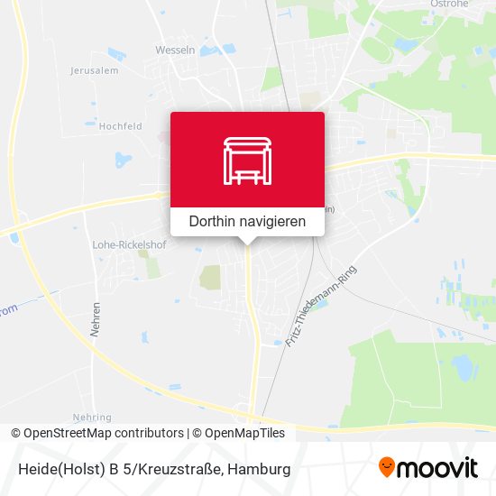 Heide(Holst) B 5/Kreuzstraße Karte