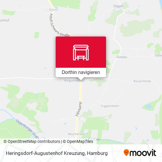 Heringsdorf-Augustenhof Kreuzung Karte