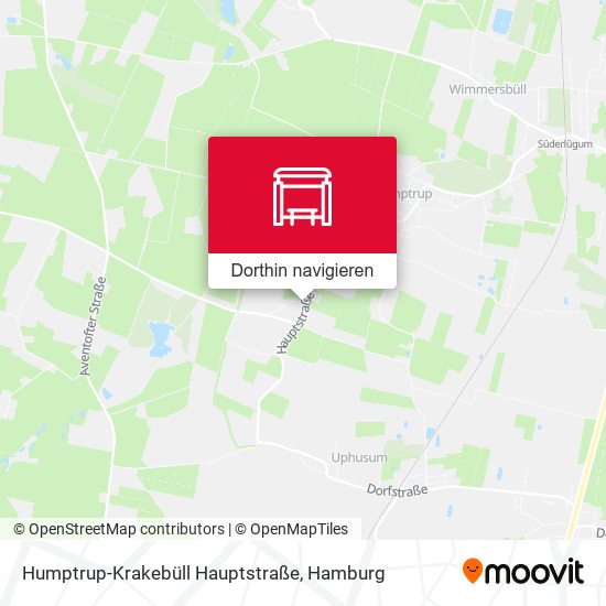Humptrup-Krakebüll Hauptstraße Karte