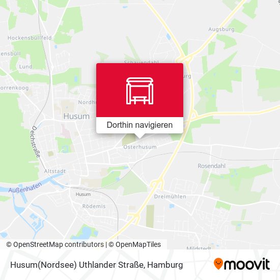 Husum(Nordsee) Uthlander Straße Karte