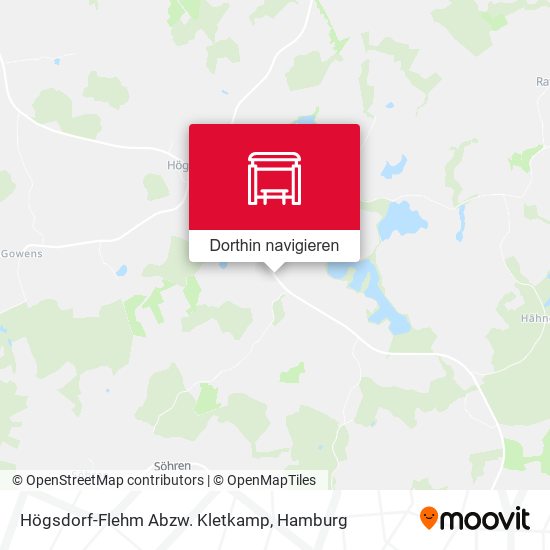 Högsdorf-Flehm Abzw. Kletkamp Karte