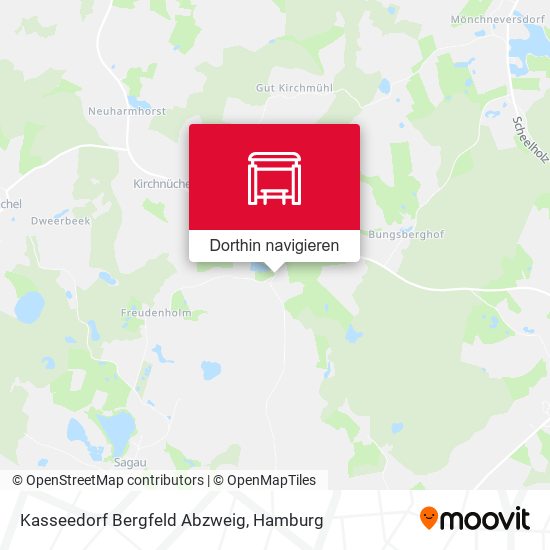 Kasseedorf Bergfeld Abzweig Karte