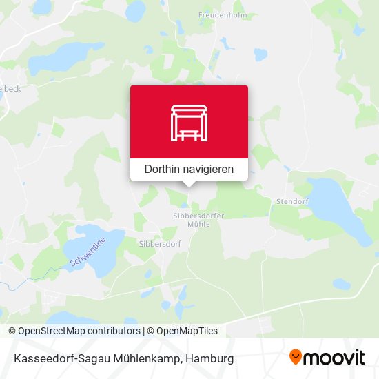 Kasseedorf-Sagau Mühlenkamp Karte