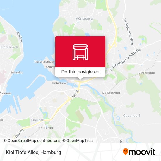 Kiel Tiefe Allee Karte