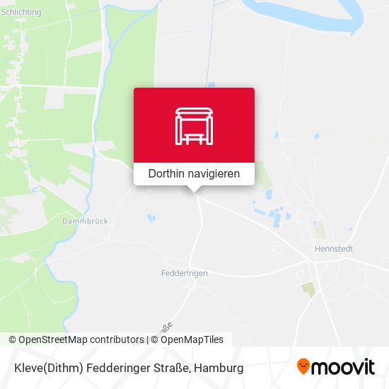 Kleve(Dithm) Fedderinger Straße Karte