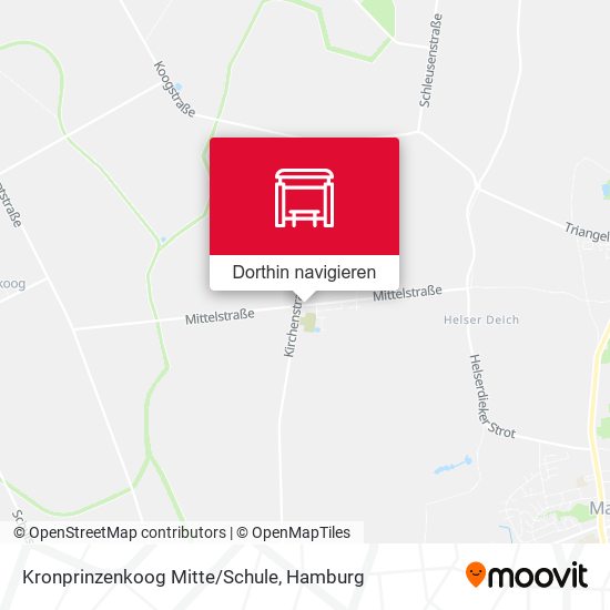 Kronprinzenkoog Mitte/Schule Karte