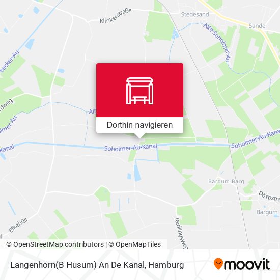 Langenhorn(B Husum) An De Kanal Karte