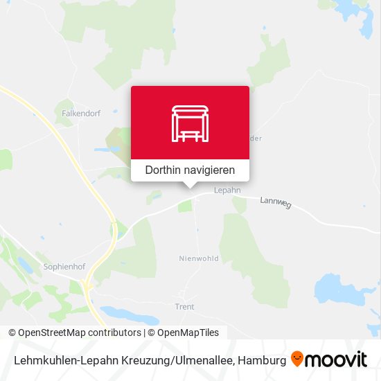 Lehmkuhlen-Lepahn Kreuzung / Ulmenallee Karte